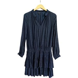 Current air navy star print Aurelie pleated mini size Medium